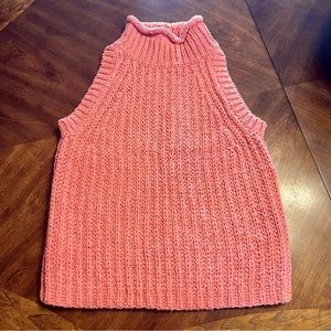 Moth Anthropologie Sleeveless Mock Turtleneck Sweater